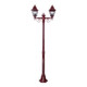 Paris Twin Head Medium Post Light - Burgundy Finish / B22 Paris Twin Head Medium Post Light - Burgundy Finish / B22